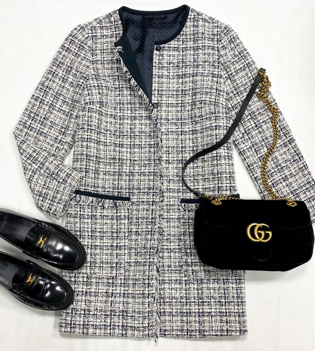Пальто/твид/ Max Mara / размер 40 цена 15 655 руб
Лоферы Celine размер 39 цена 39 138 руб
Сумка Gucci 
