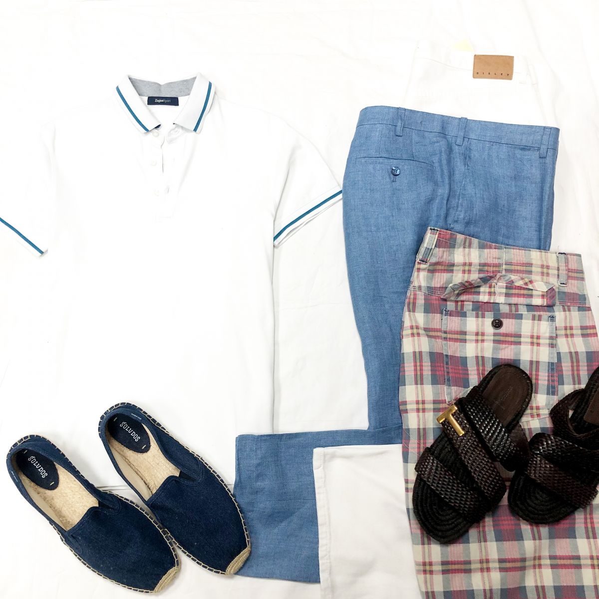 #Mechtamen
Поло ZEGNA размер S цена 4 695 руб 
Брюки / шорты CAPRI / MANTAY / SISLEY 
Сабо TOM FORD размер 10/44 цена 28 179 руб