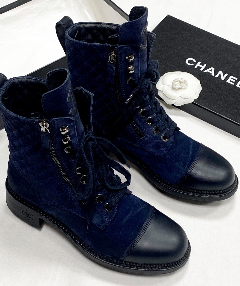 Ботинки/ замша/ Chanel размер 39.5 цена 39 138 руб