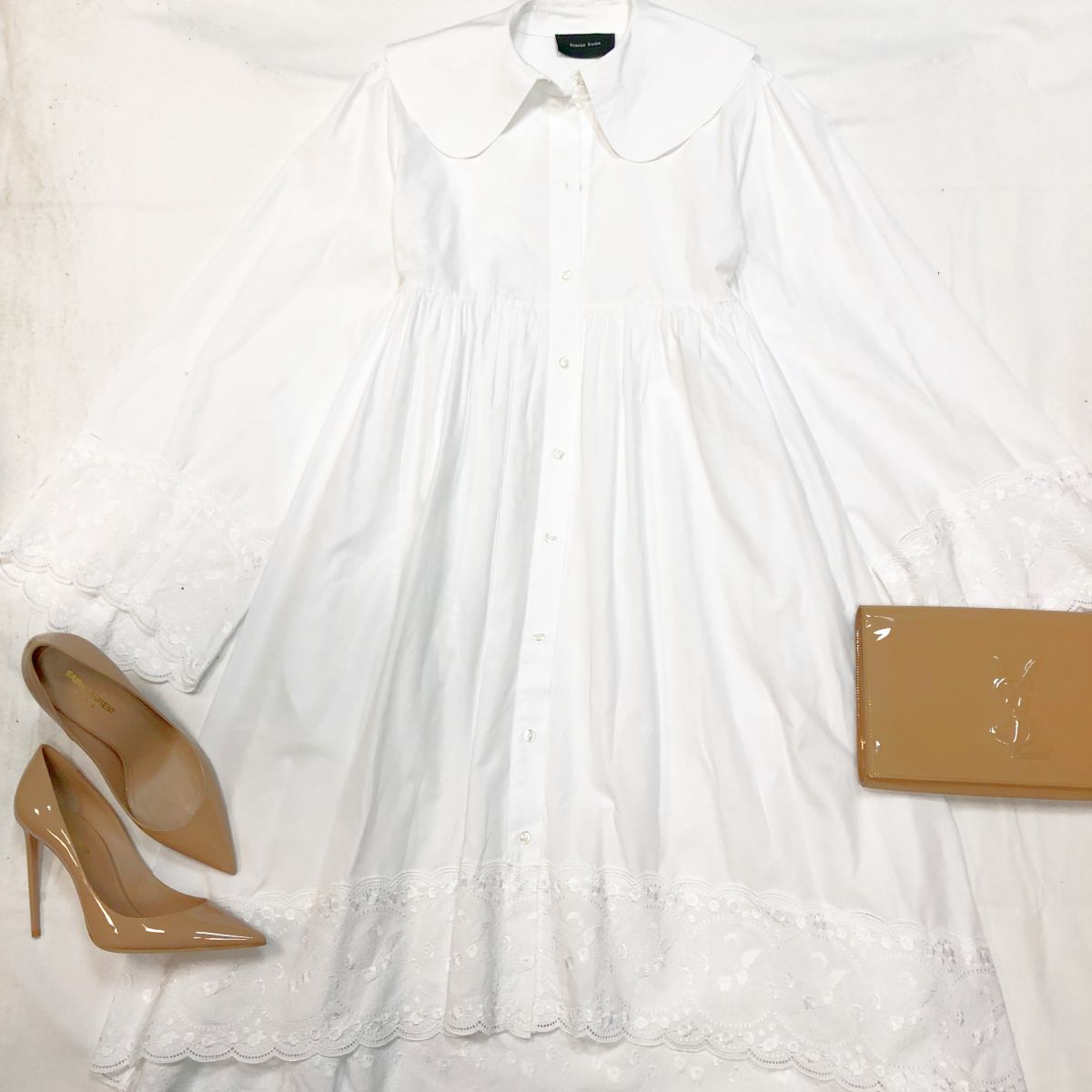 Платье SIMONE ROCHA размер S цена 15 385 руб 
Клатч YSL
