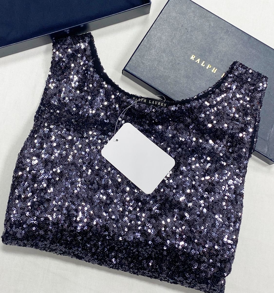Топ / пайетки/ Ralph Lauren размер M цена 15 655 руб/ с биркой/