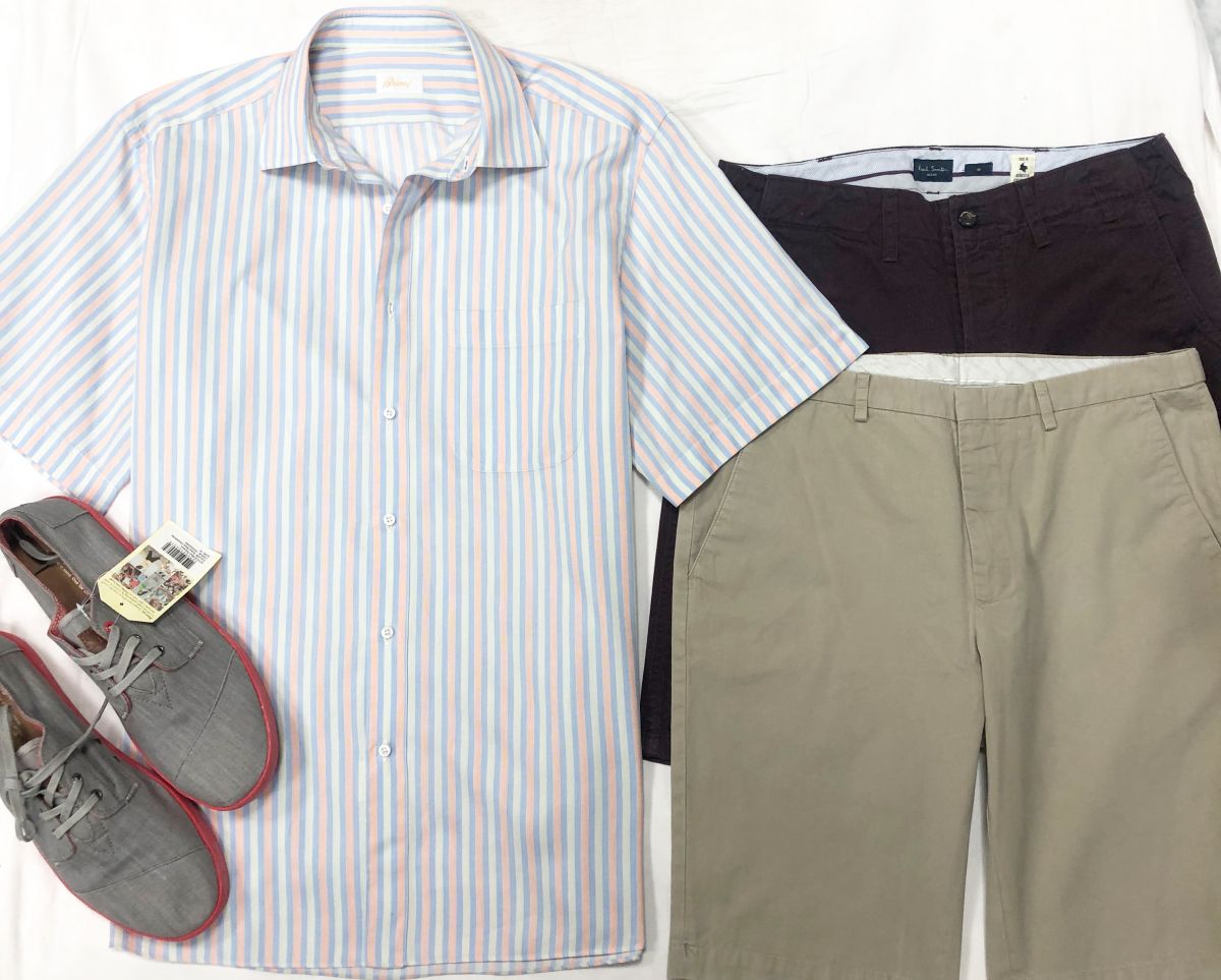 #Mechtamen 
Рубашка BRIONI размер 54 цена 7 828 руб
Шорты PAUL SMITH размер 32/18 цена по 3 131 руб