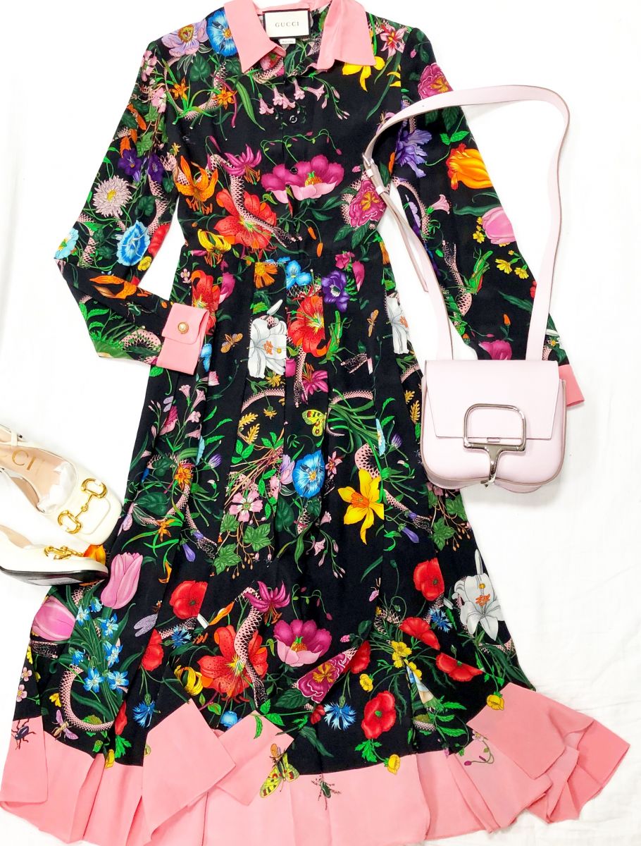 Платье /шелк/ GUCCI размер 38 цена 46 965 руб 
Сумочка HERMES