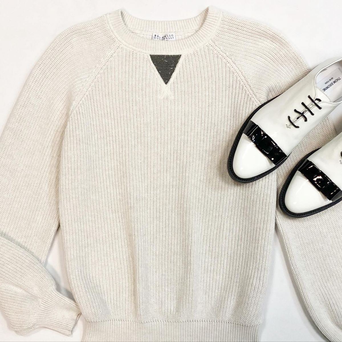 Кофта/манили/ Brunello Cuccinelli размер XS цена 35 386 рубБотинки Thom Browne размер 39.5 цена 23 078 руб
