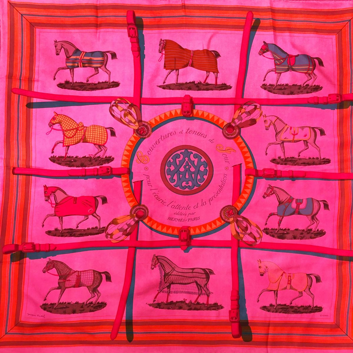 Платок /шелк/ Hermes размер 90x90 цена 31 314 руб 