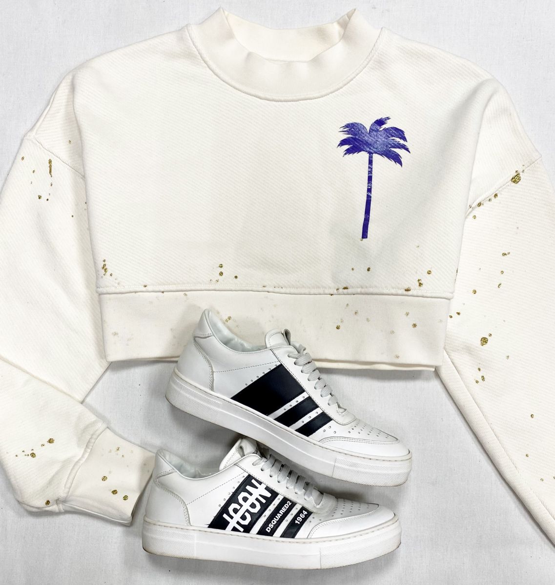 Толстовка Palm Angels размер XS цена 23 483 руб
Кеды Dsquared размер 38 цена 10 959 руб