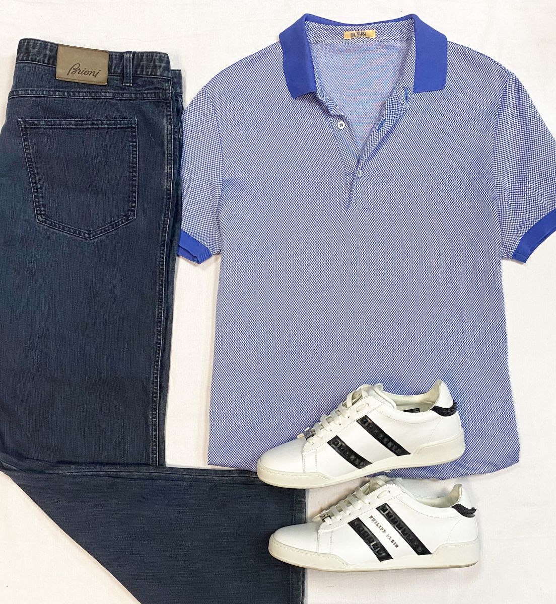 #mechtamen Поло Zegna размер XL цена 4 616 руб
Джинсы Brioni размер 60 цена 10 770 руб
Кеды Philipp Plein размер 42 цена 15 385 руб 