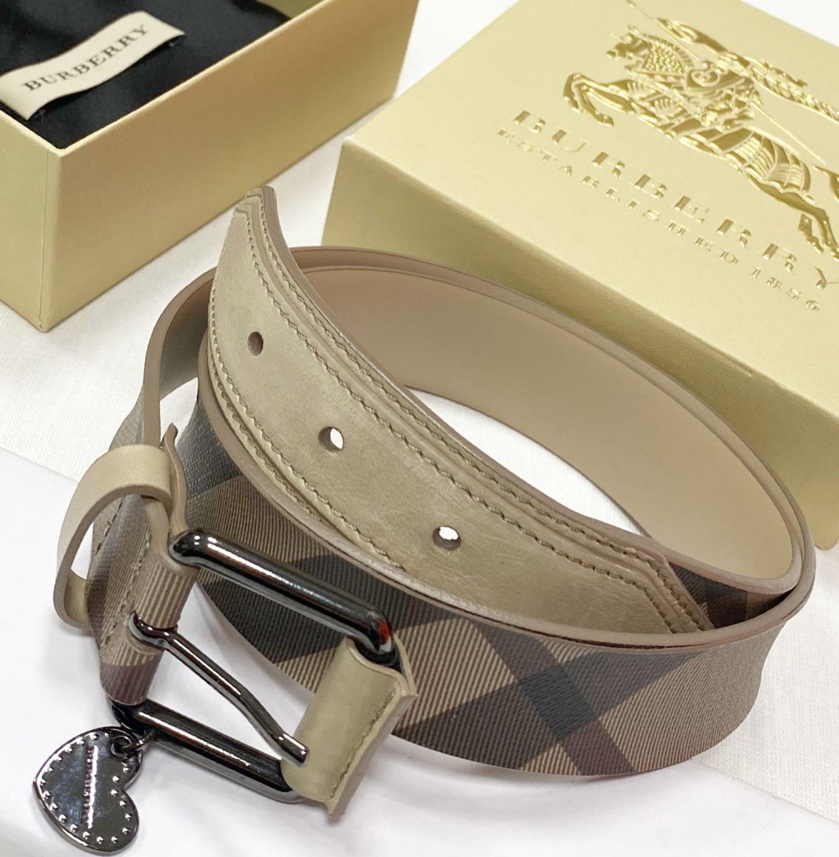 Ремень Burberry размер 32/80 цена 4 697 руб