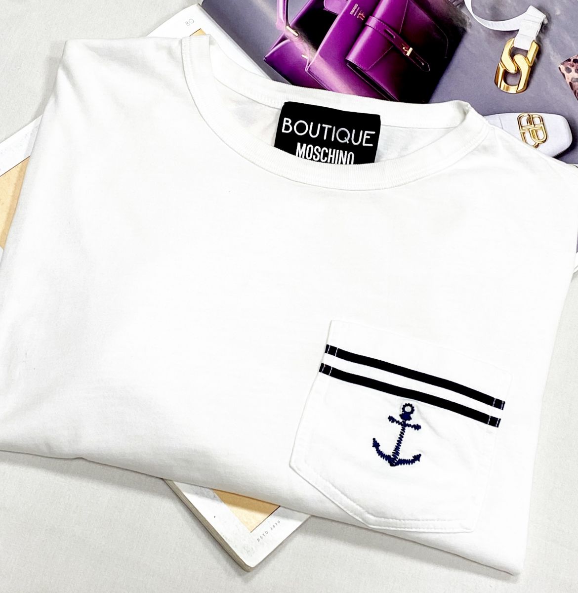 Футболка Moschino размер 42 цена 4 697 руб