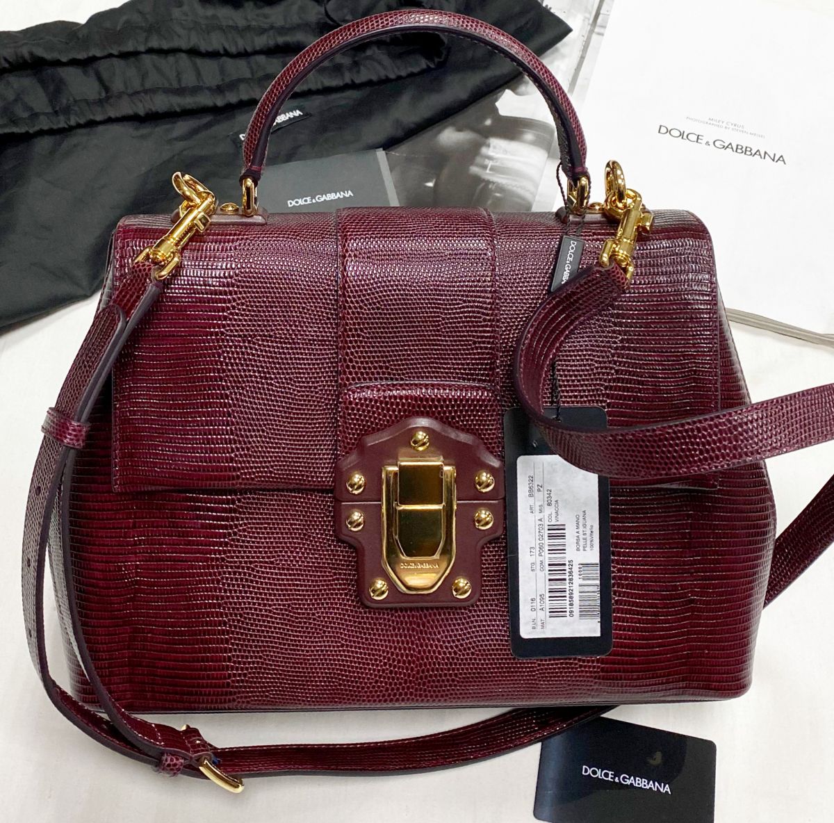 Сумка / кожа рептилии / Dolce Gabbana размер 30/20 цена 93 930 руб / новая с бирками / 