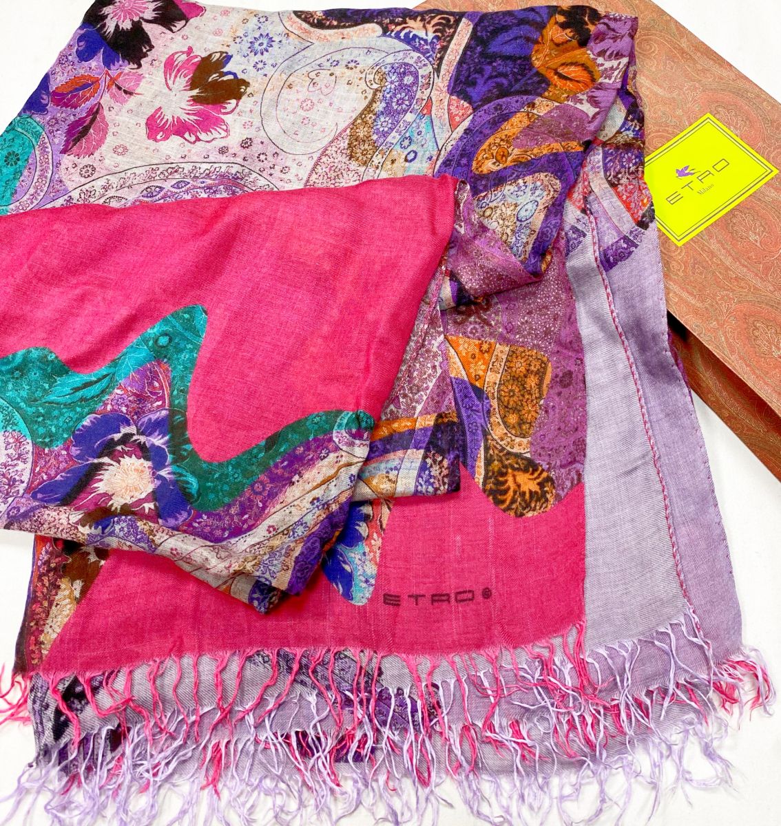 Палантин Etro размер 180/140 цена 4 697 руб