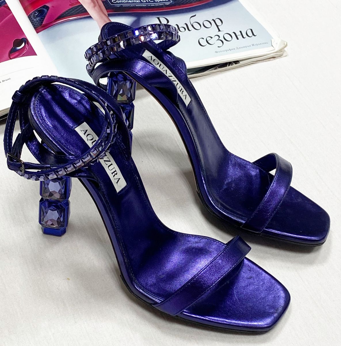 Босоножки / камни/ Aquazzura размер 39 цена 46 965 руб