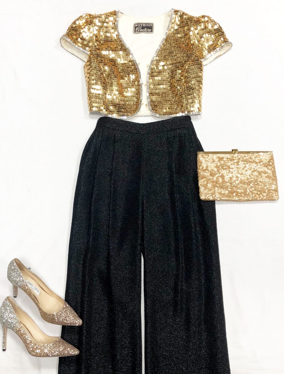 Болеро / пайетки/ Botrois размер M цена 15 655 руб
Брюки Max Mara размер 42 цена 15 655 руб
Туфли Jimmy Choo размер 39 цена 31 310 руб
Сумочка Dolce Gabbana