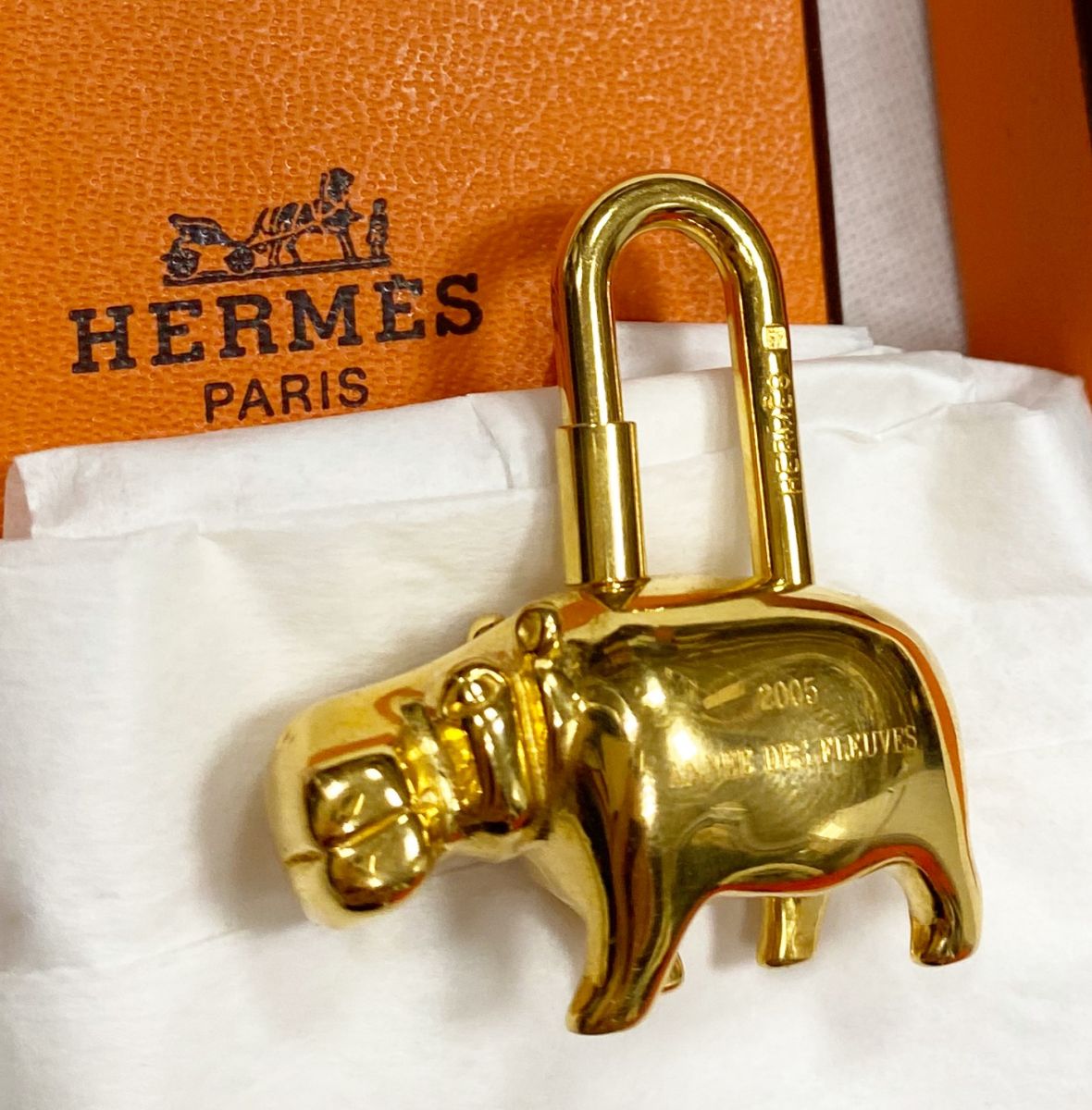 Замок - брелок / бегемот / на сумку Hermès цена 78 275 руб