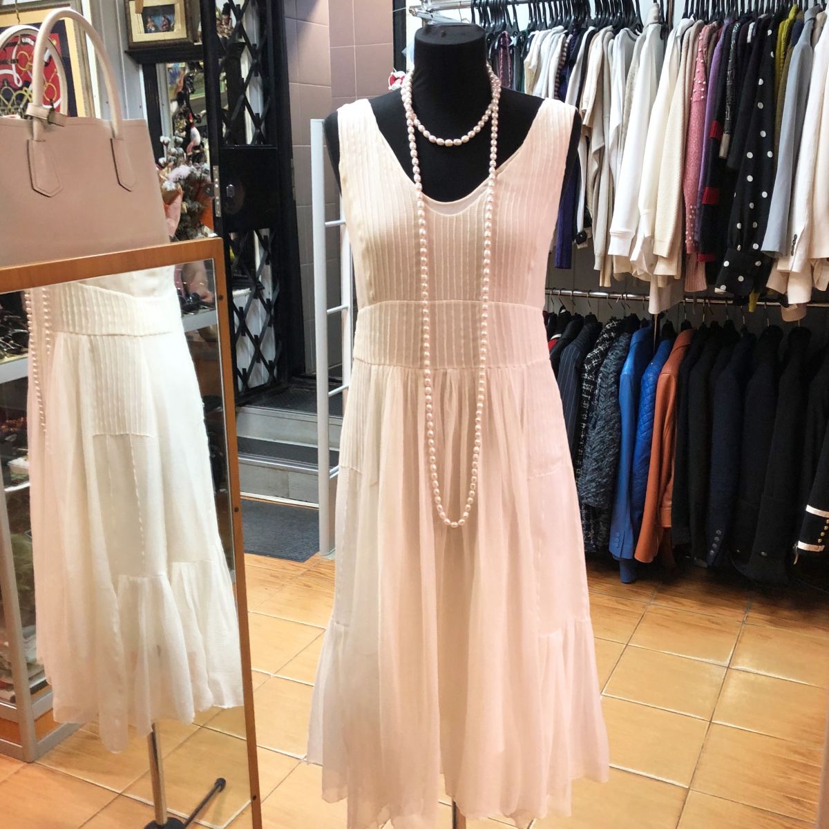 Платье /шелк/ шифон/ Christian Dior размер 38/42 цена 30 770 руб
