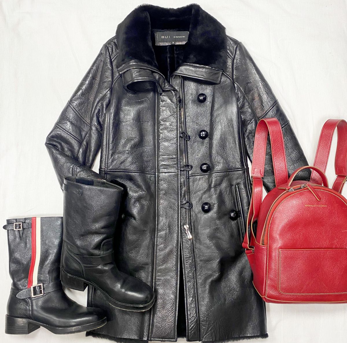 Дубленка Barbara Bui размер 38 цена 46 965 руб Сапоги Christian Dior размер 38.5 цена 31 310 руб Рюкзак Brunello Cucinelli