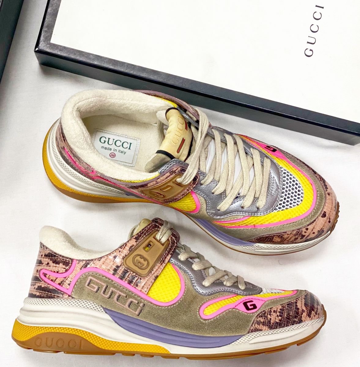 Кроссовки Gucci размер 38 цена 30 770 руб 