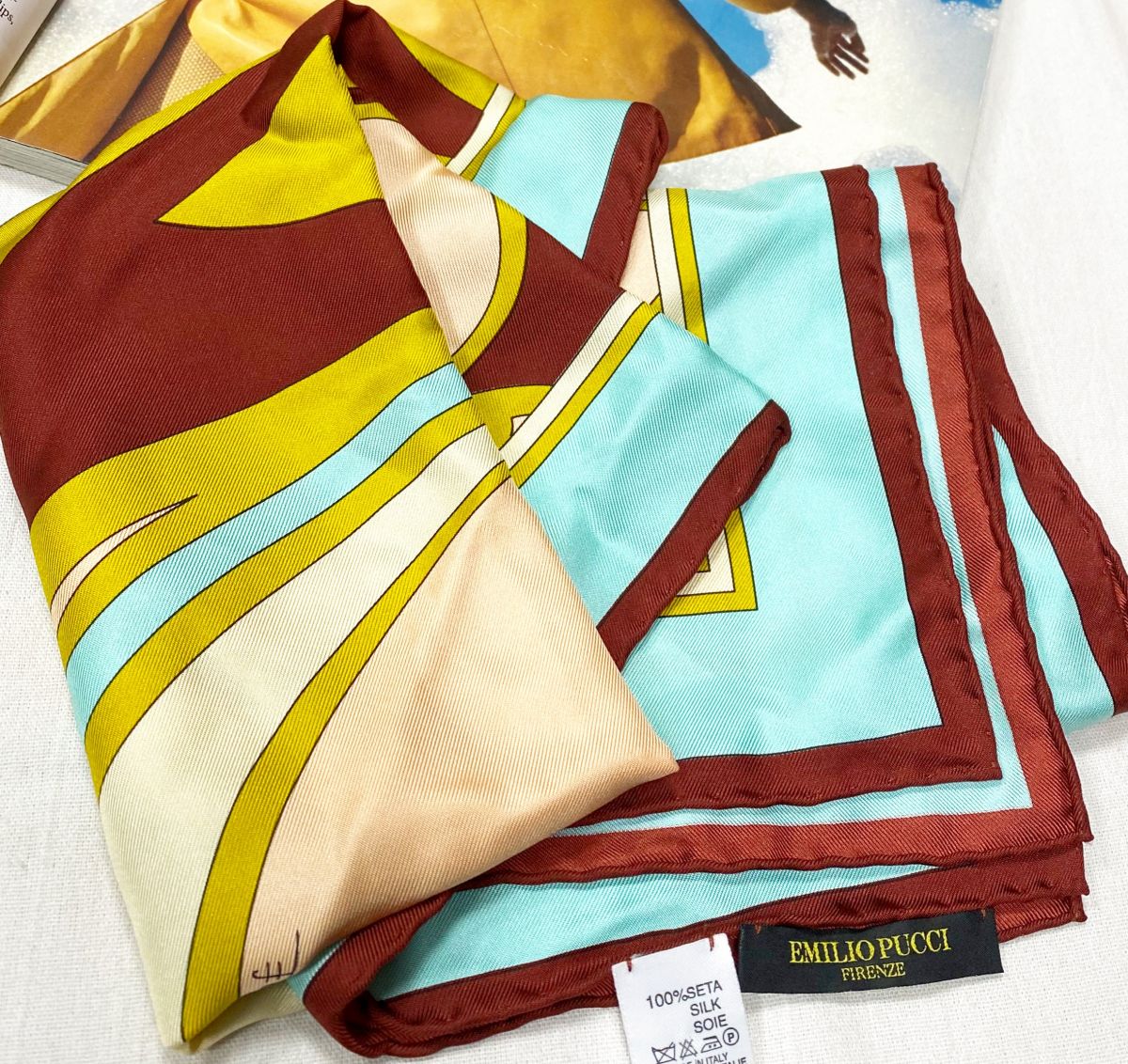 Платок / шелк / Emilio Pucci размер 60/60 цена 4 697 руб