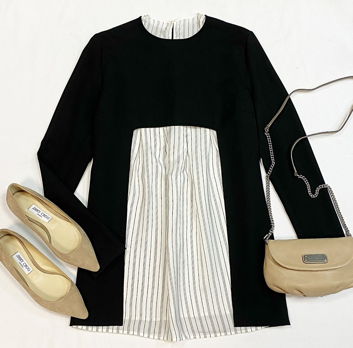 Туника / двойная / Maison Martin Margiela размер 42 цена 15 385 руб Балетки Jimmy Choo размер 39 цена 15 385 руб Сумка Marc Jacobs