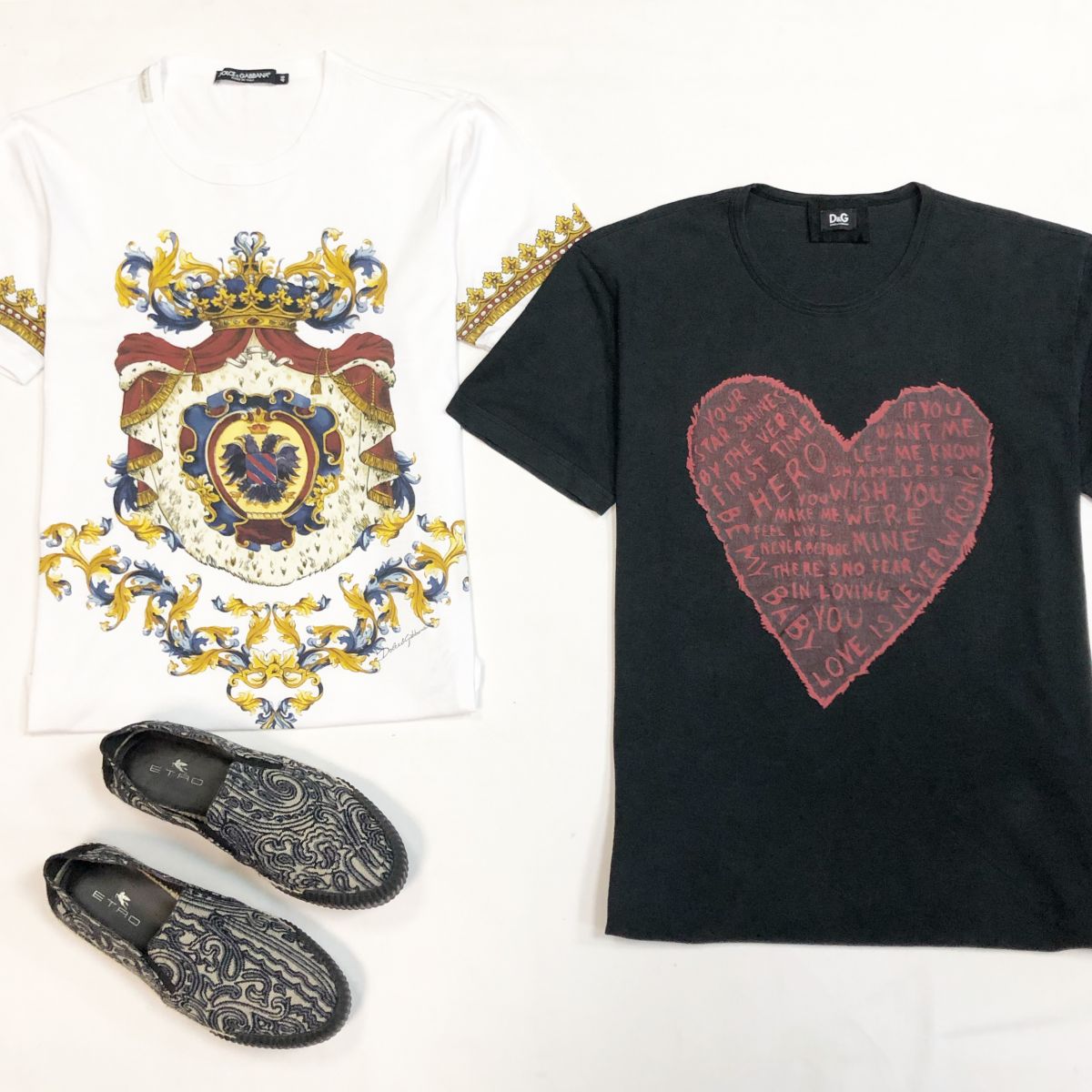 #mechtamen Футболки Dolce Gabbana размер 46 /50 цена от 3 077 руб до 7 693 рубЭспадрильи Etro размер 40 цена 7 693 руб