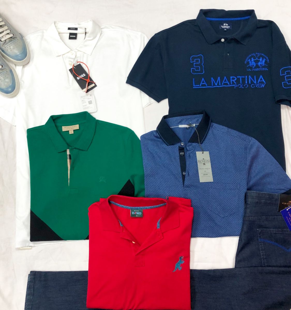 #Mechtamen
Поло BOSS / BURBERRY
/ DINO / FRANCESCO BENIGNI размер XL / 2XL / 3XL цена 3 131 руб / 4 697 руб / 6 262 руб / 7 828 руб / 9 393 руб /с биркой/ 
Джинсы CASRANGIA размер 56 цена 15 655 руб /с биркой/