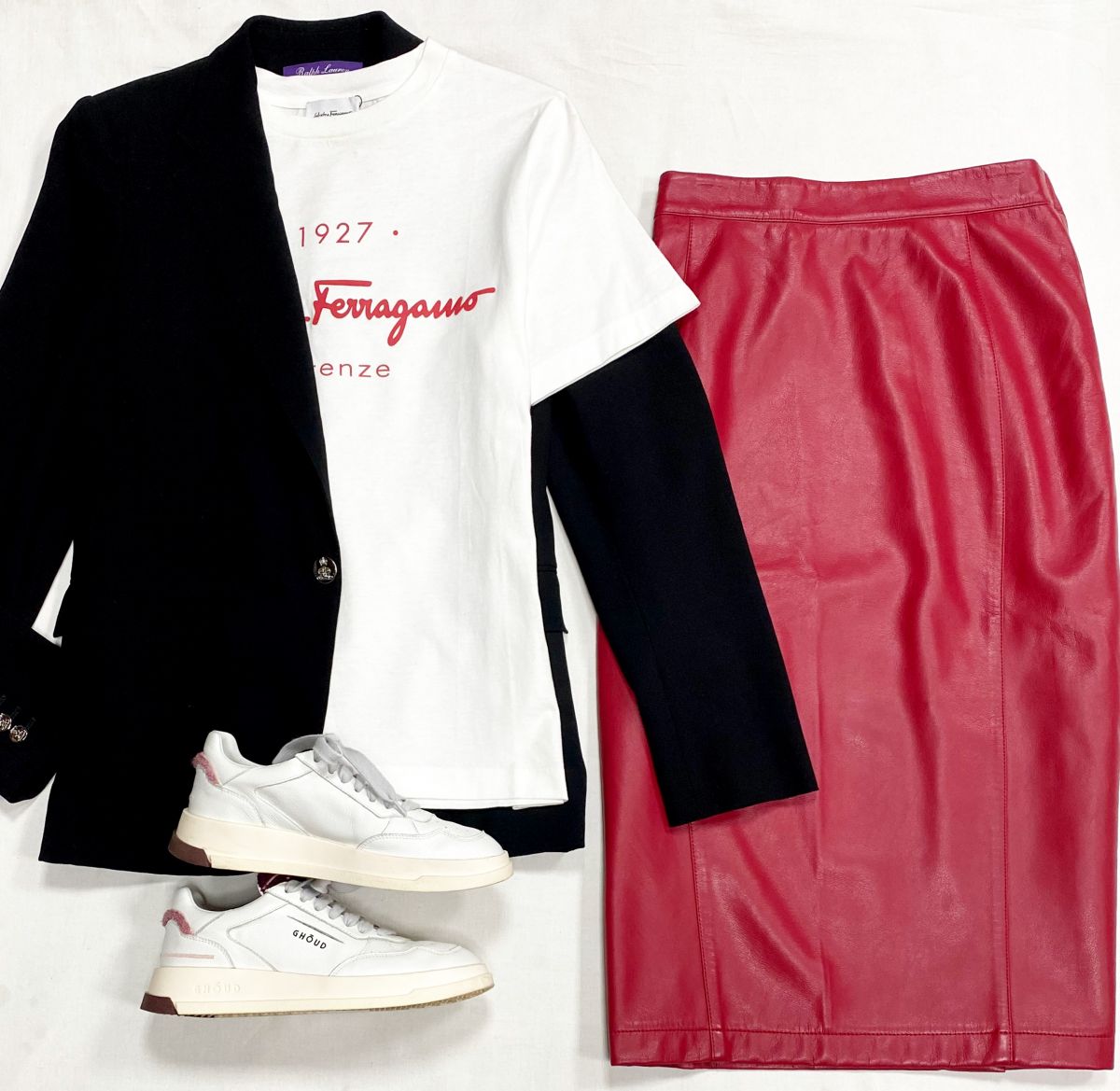 Жакет Ralph Lauren размер 12 цена 15 655 руб
Футболка Salvatore Ferragamo размер S цена 15 655 руб
Юбка Marina Rinaldi размер 46 цена 7 828 руб
Кеды Ghoud размер 37 цена 7 828 руб
