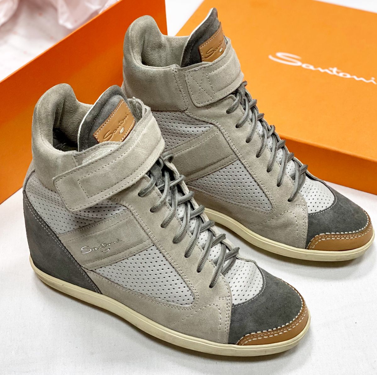 Кроссовки Santoni размер 37 цена 9 393 руб