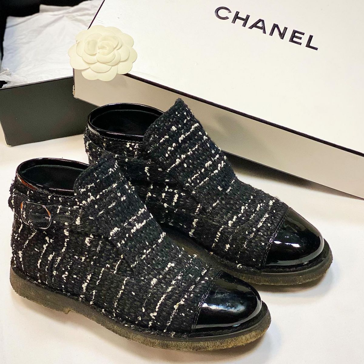 Ботинки / твид / Chanel  размер 39 цена 30 770 руб 