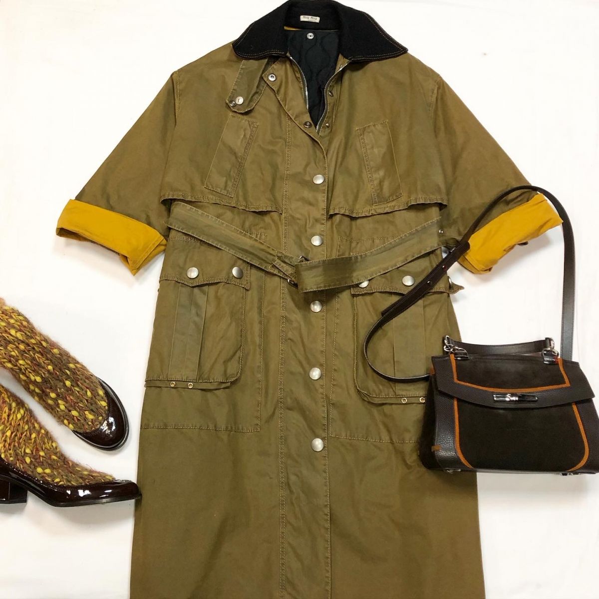 Плащ MIU MIU размер 36 цена 23 078 руб Сумка LONGCHAMP