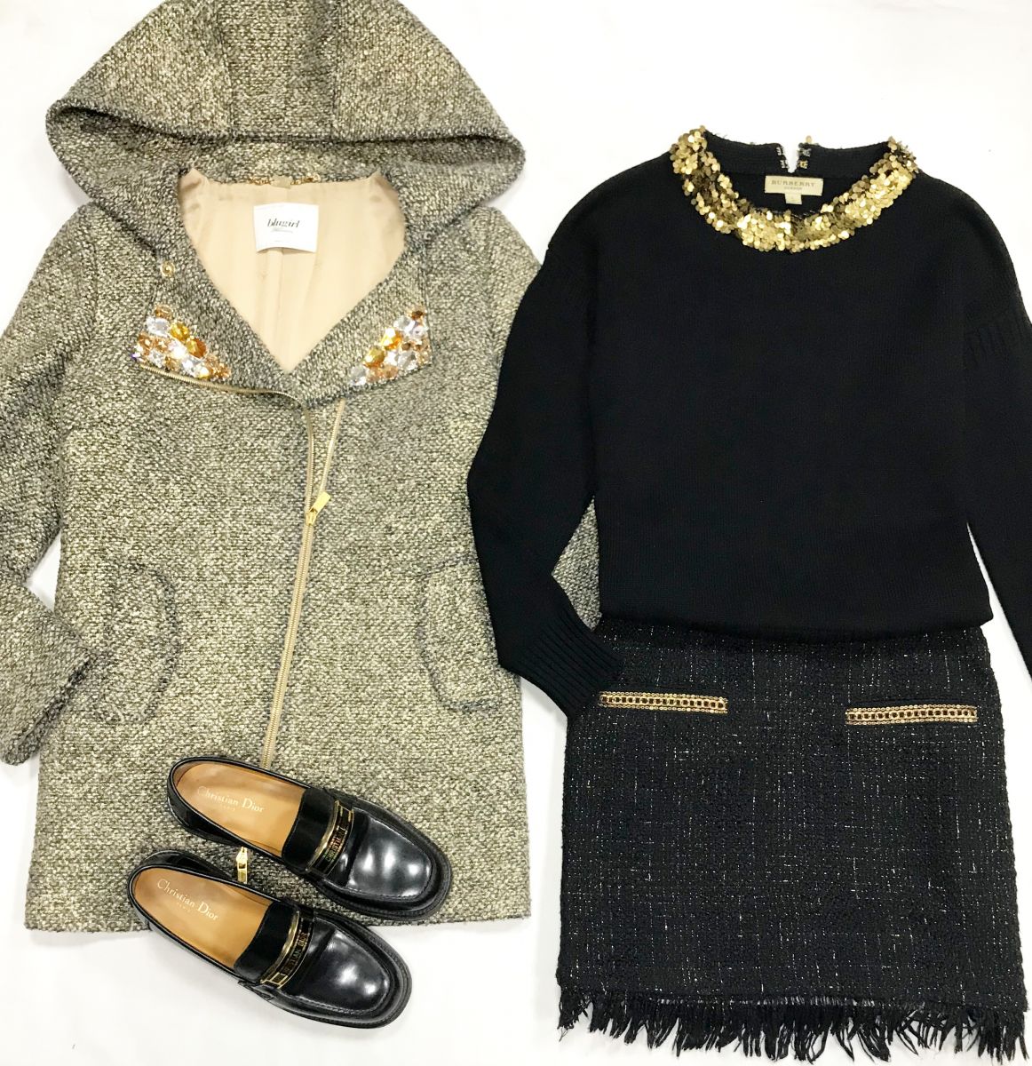 Куртка / камни/ Blumarine размер 42 цена 23 483 руб
Кофта Burberry размер L цена 12 524 руб
Юбка/ люрекс/ Juicy Couture размер 6 цена 4 697 руб
Лоферы Christian Dior размер 40 цена 31 310 руб