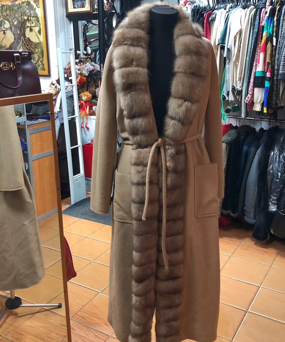 Пальто /кашемир/ Соболь/ GIORGIO MAGNANI размер 44/46 цена 78 275 руб 