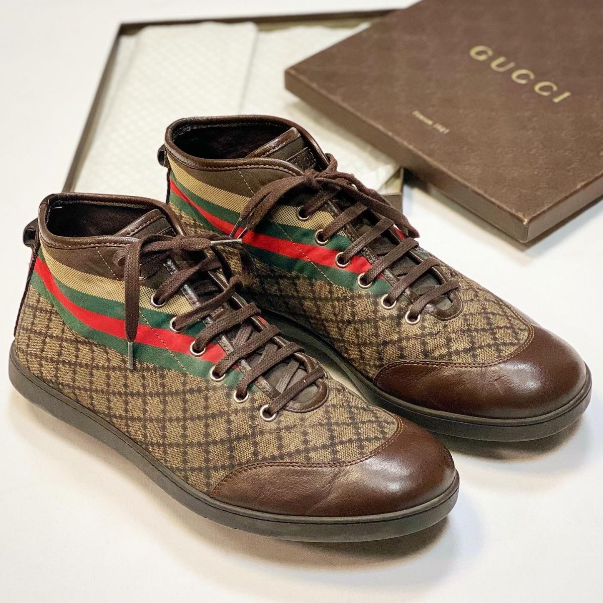 Кеды Gucci  размер 44.5 цена 9 231 руб 