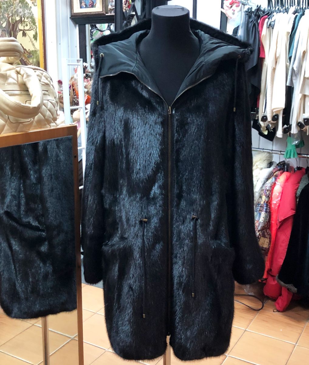 Шуба / двухсторонняя/ Yves Salomon размер 38 цена 125 240 руб