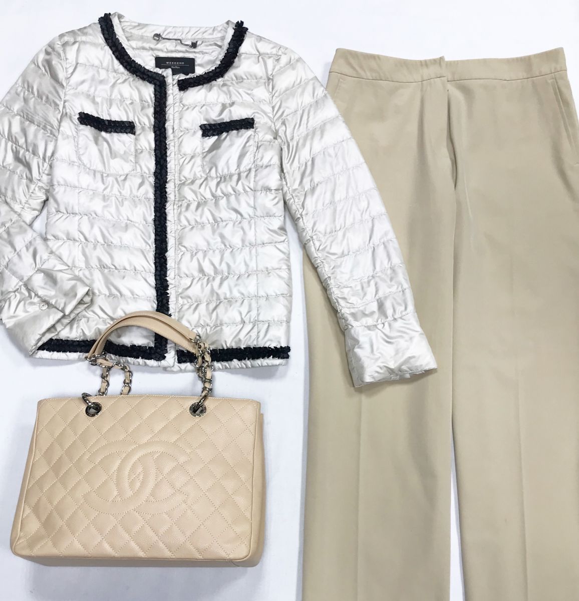 Куртка Weekend/ Max Mara/ размер 40 цена 10 959 руб
Брюки Max Mara размер 44 цена 7 828 руб
Сумка Chanel