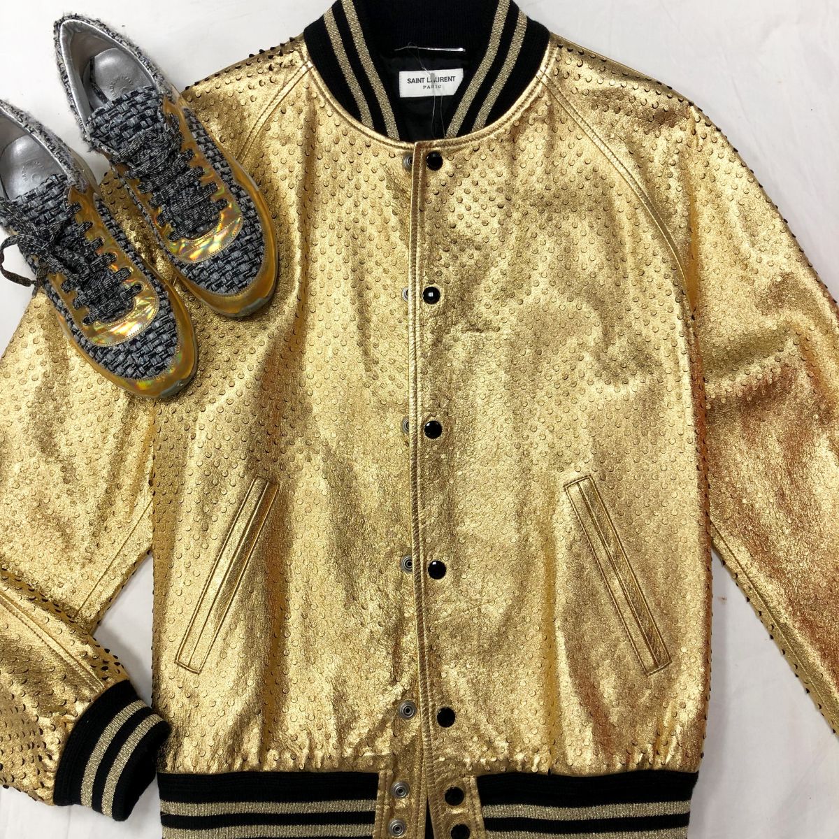 Бомбер SAINT LAURENT размер 52 цена 93 934 руб /новый с ценником/