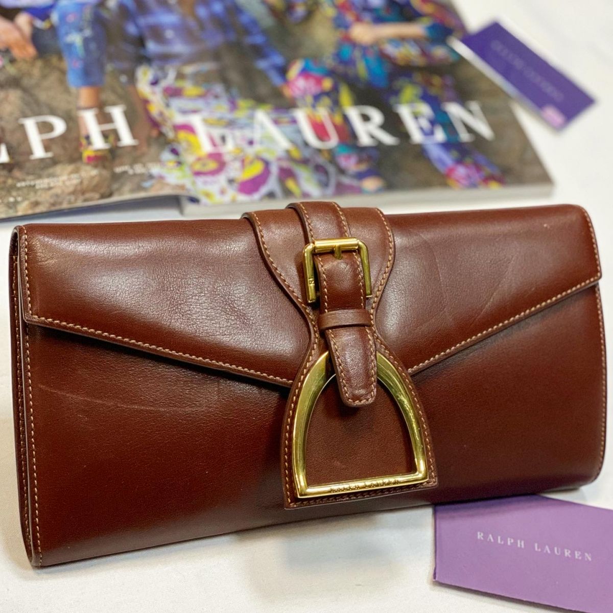 Клатч Ralph Lauren размер 26/14 цена 15 385 руб / карточки / 