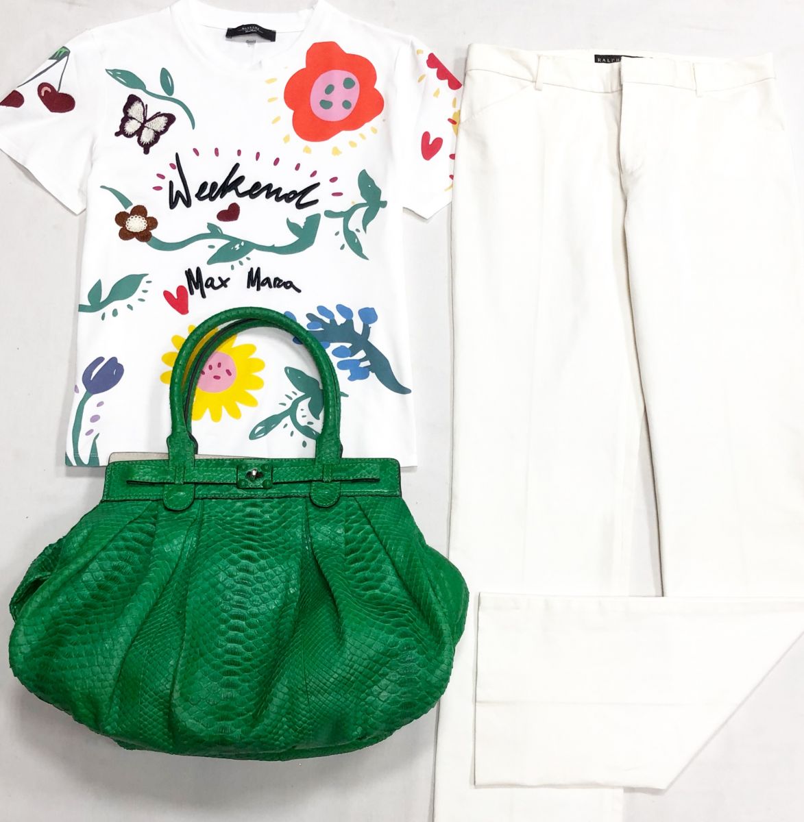 Футболка /вышивка/ Weekend/ Max Mara / размер 42 цена 5 479 руб
Брюки Ralph Lauren размер 6 цена 4 697
Руб
Сумка Zagliani