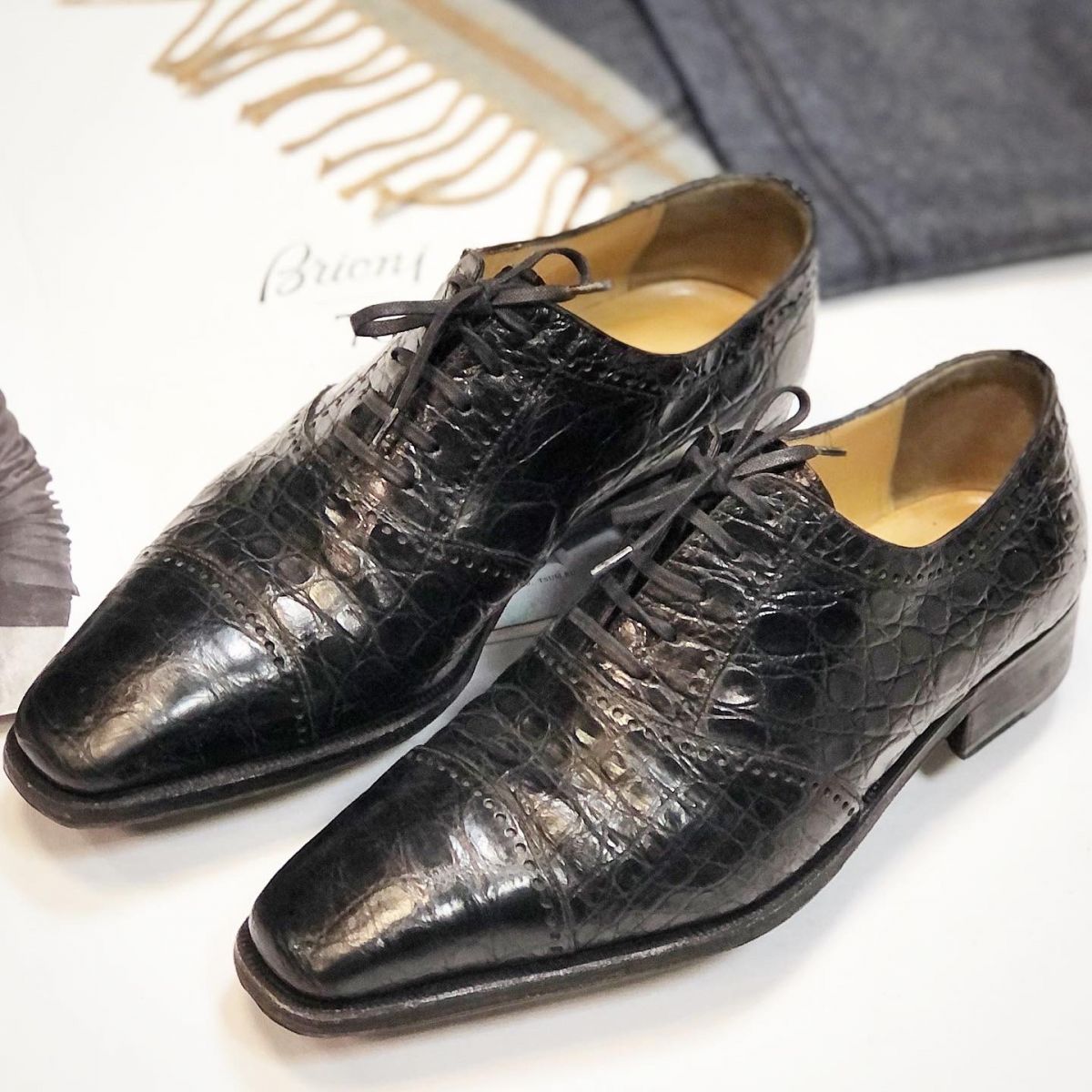Туфли / крокодил / Brioni  размер 41.5 цена 15 385 руб