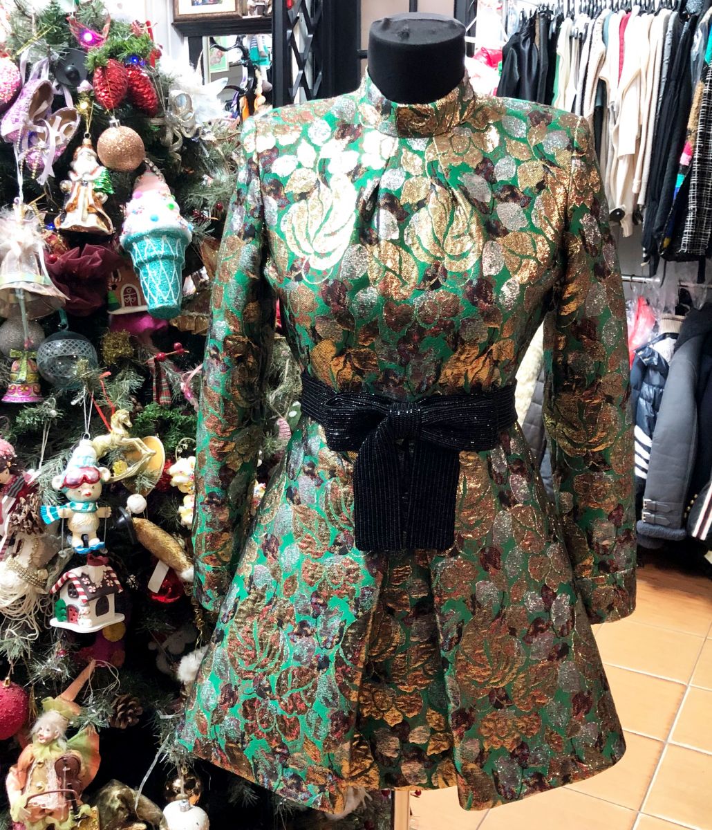 Платье/ бисер/ люрекс/ Saint Laurent размер 36 цена 46 965 руб