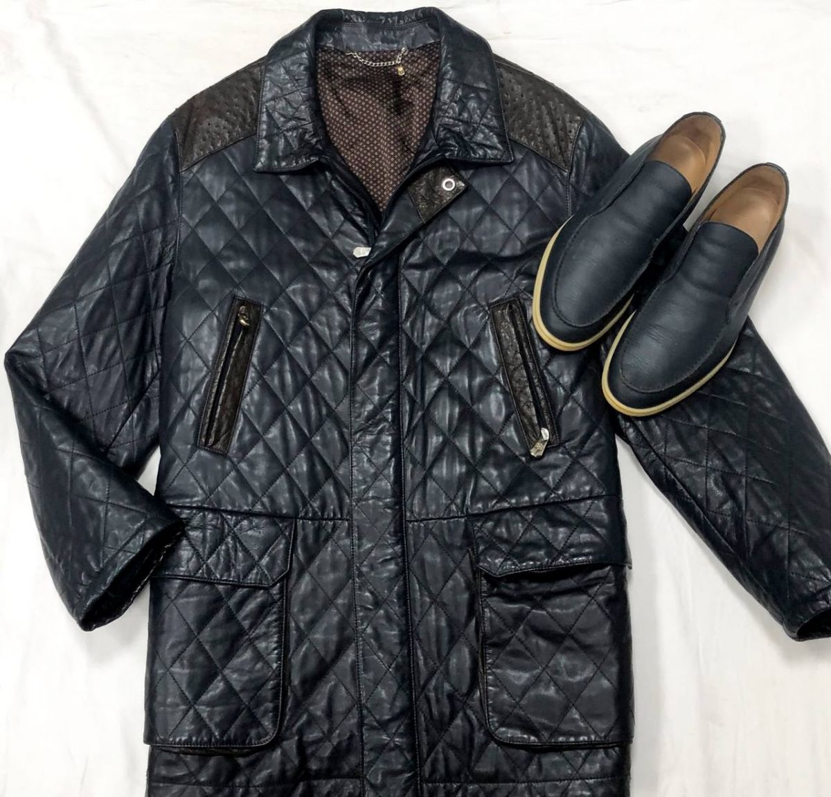 #MechtamenКуртка /кожа/декоративные элементы страус/ UOMO размер 58 цена 117 413 руб