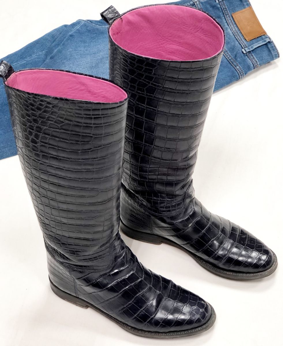 Сапоги /крокодил/ размер 39 цена 23 483 руб