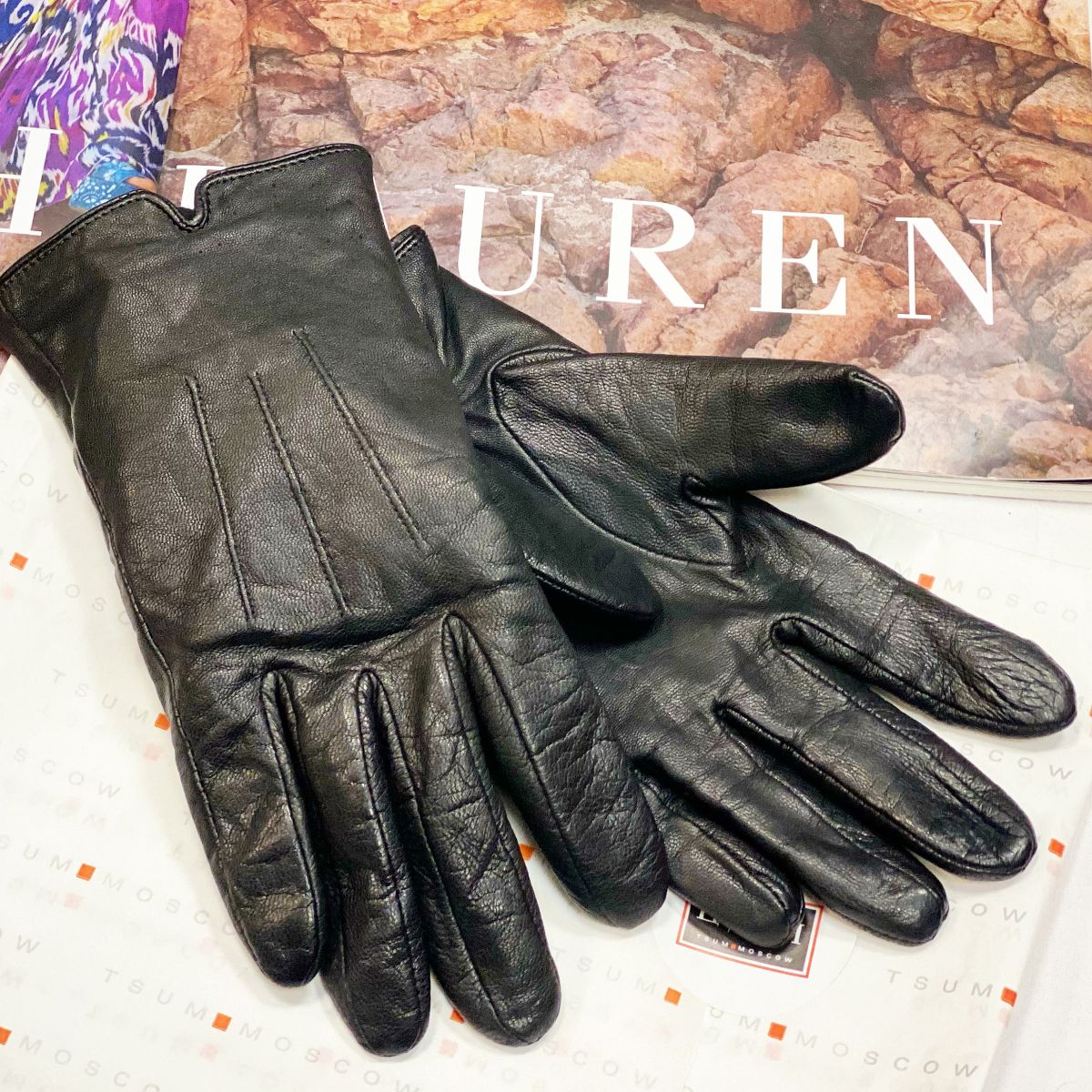 Перчатки / кожа / Ralph Lauren размер M цена 4 616 руб 