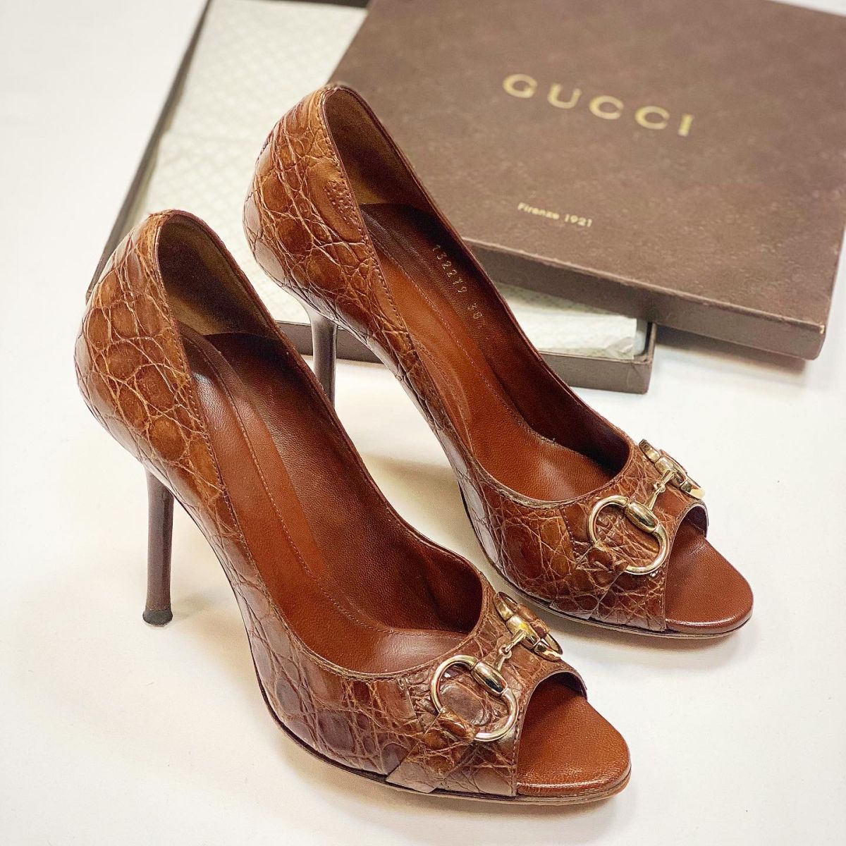 Туфли / крокодил / Gucci размер 38.5 цена 10 770 руб 