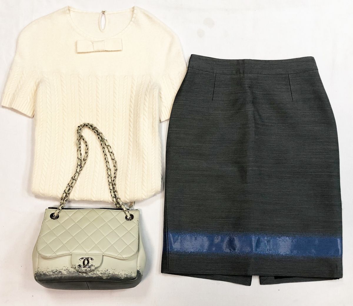 Кофта/кашемир/ Chanel размер 38 цена 46 155 рубЮбка Balenciaga размер 38 цена 7 693 рубСумка Chanel