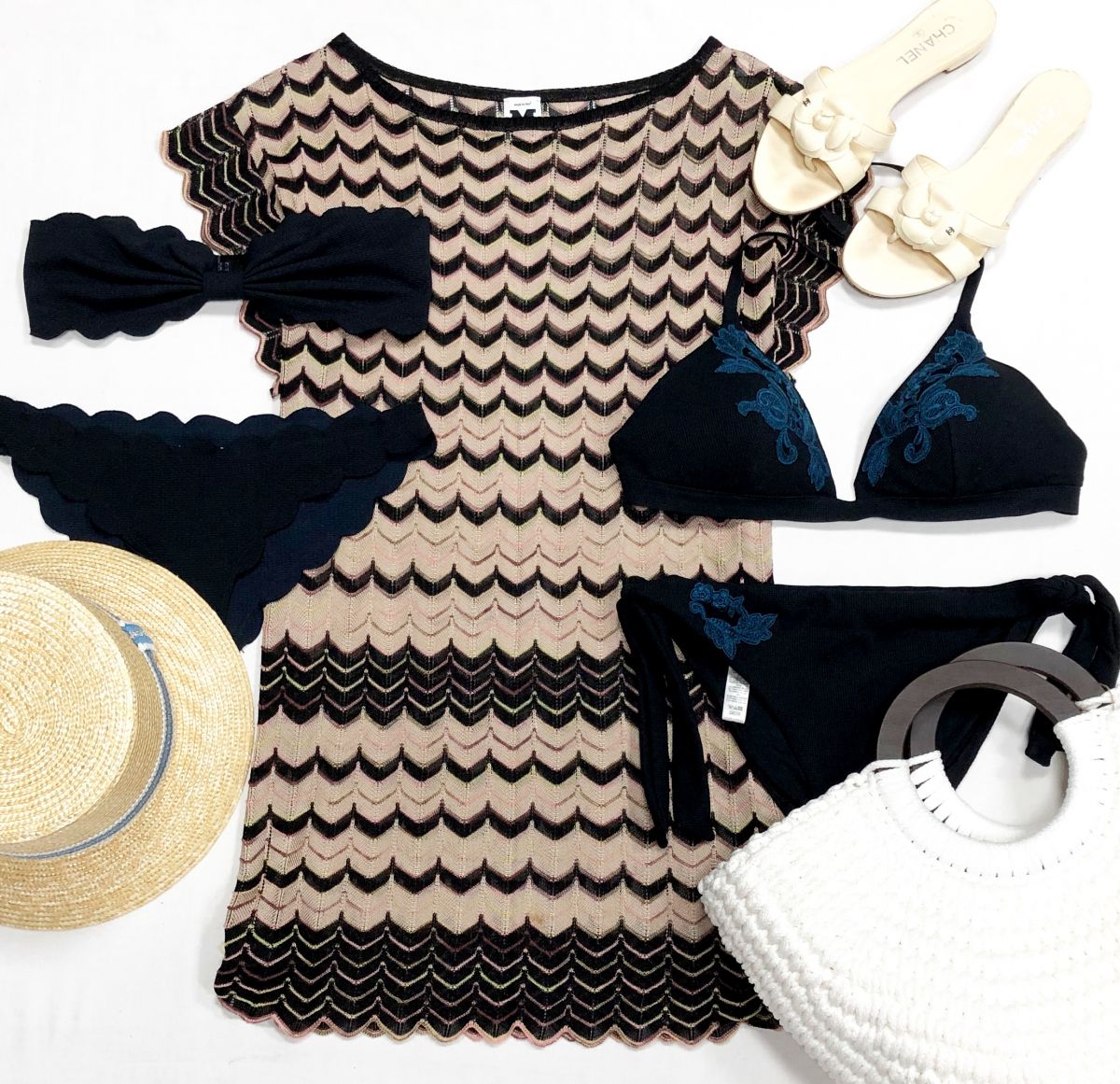 Туника Missoni размер 42 цена 1 566 рубКупальник Marysio размер XS цена 10 959 рубКупальник La Perla размер 42 цена 10 959 рубСабо Chanel размер 38.5 цена 15 655 руб