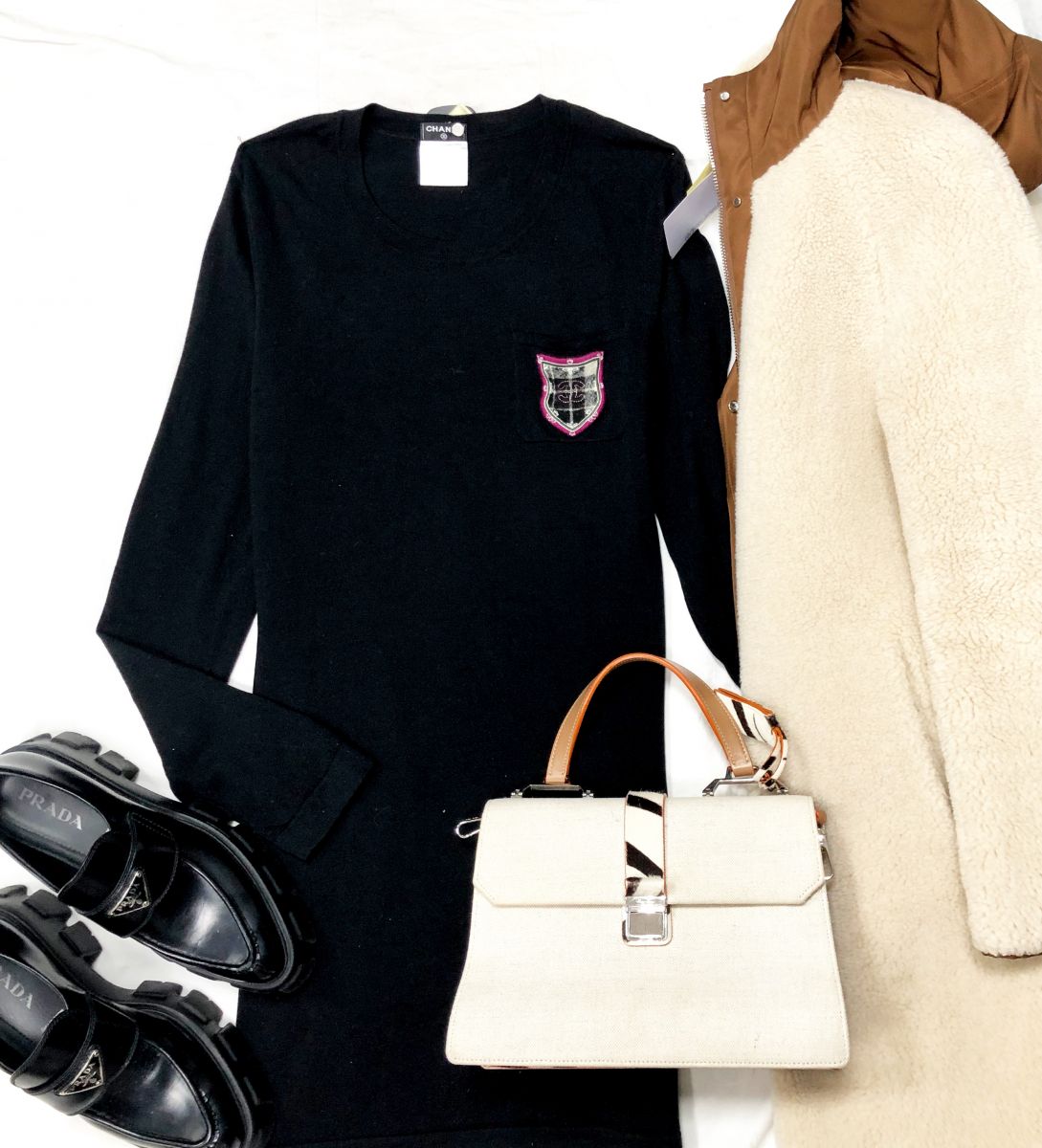 Платье Chanel размер S цена 15 655 руб Лоферы PRADA размер 37.1/2 цена 23 483 руб Сумка Miu Miu Парка LORO PIANA