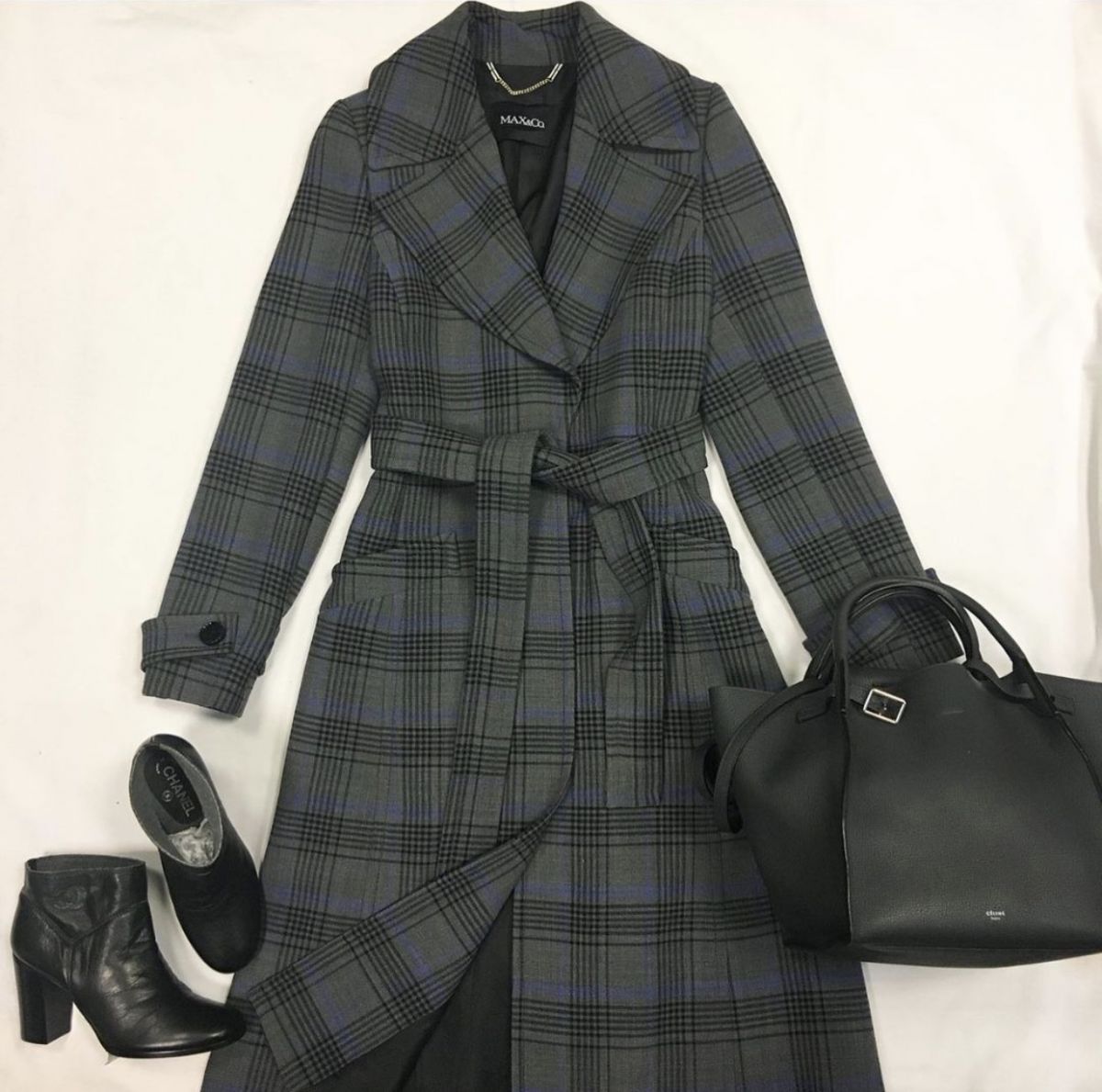 Пальто Max&amp;Co размер 46 цена 16 924 рубБотильоны Chanel размер 39 цена 7 693 рубСумка Celine 