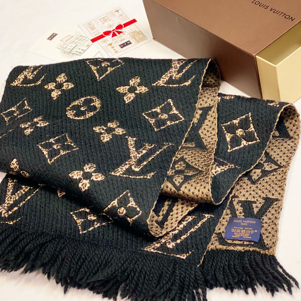 Шарф / шерсть / шёлк / Louis Vuitton  размер 160/40 цена 15 385 руб 
