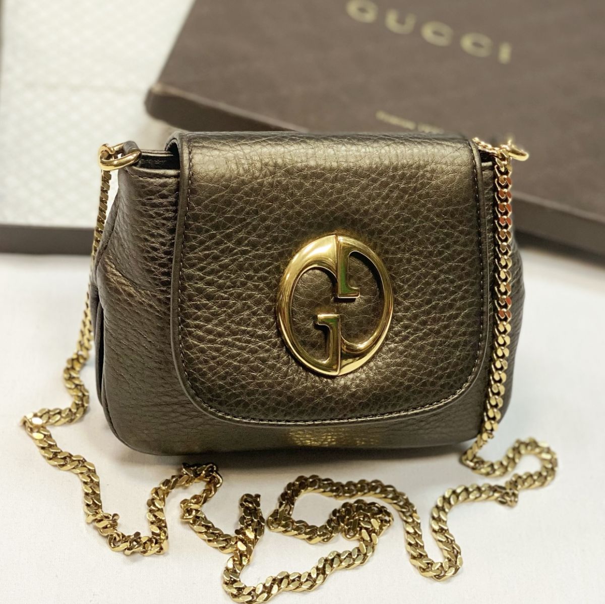 Сумка Gucci размер 16/14 цена 15 385 руб 
