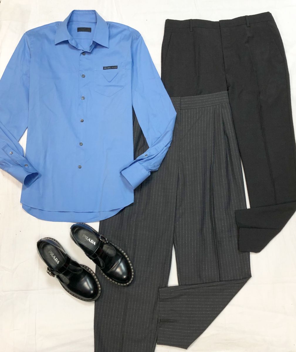 Рубашка PRADA размер 39/15.1/2 цена    18 462 руб 
Брюки McQueen/ Prada размер 44-48 цена 7 693 руб / 12 308 руб 
Туфли PRADA размер 38.5 цена 23 078 руб